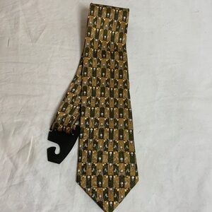 NWT Rick Vela 100% Silk Golf Inspired Dress Tie